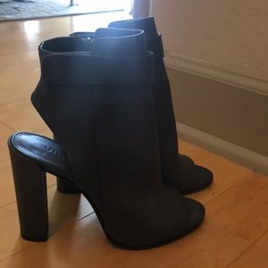Vince Gray Open Toe Ankle Booties